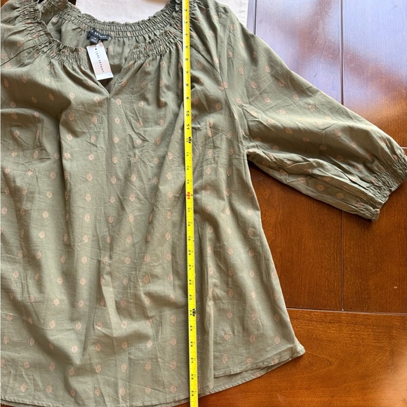 Lane Bryant Olive Smocked Tunic - Picture 4 of 5